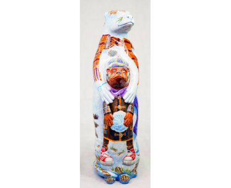 Lot No: 56 - Ref No: 046 A Lotter Snow By Peter Poole  When Dartmoor's frozen in winter, the otters put on their scarves. It'