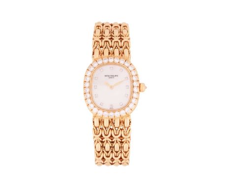 A Patek Phillipe Ladies 18 Carat and Diamond WristwatchModel: 4941/2Serial: 4082336Case Material: 18 Carat Gold and Diamond C