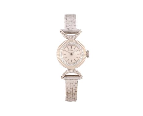 A Gubelin 18 Carat White Gold Cocktail WatchCase Material: 18 Carat White Gold with Diamond Set Crescent Lugs Case Diameter: 