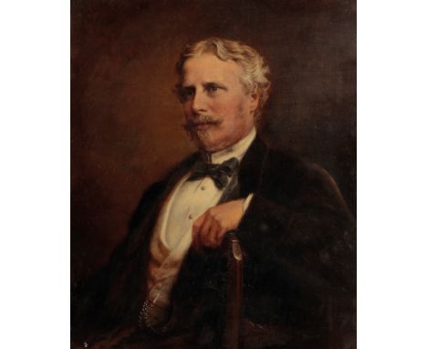 ENGLISH SCHOOL, 19TH/ 20TH CENTURY A portrait of a gentleman depicted half-length, the distinguished gent with fair hair and 
