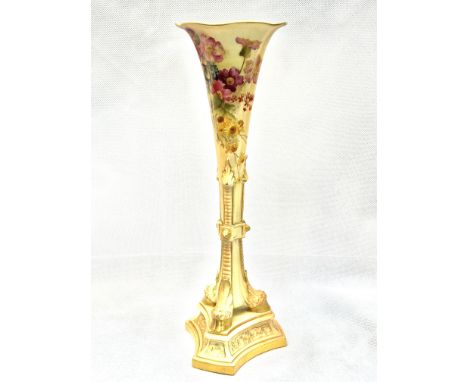 Royal Worcester 2030 large blush ivory hand painted vase Height 36 cm