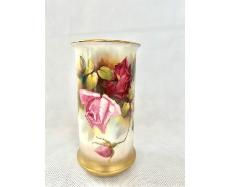 Royal Worcester hand painted spill vase Height 14cm