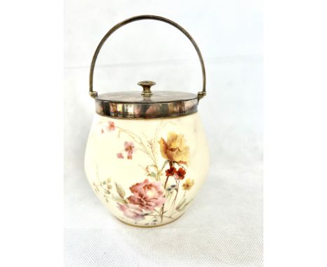 Royal Worcester blush ivory biscuit Barrel 