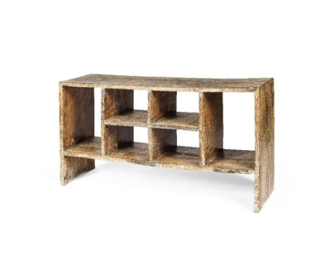 PIERRE JEANNERETMeuble de rangement «File Rack»création en 1958Sisso massifH: 67cm.(26 3/8in.); L: 118cm.(46 7/16in.); P: 37c