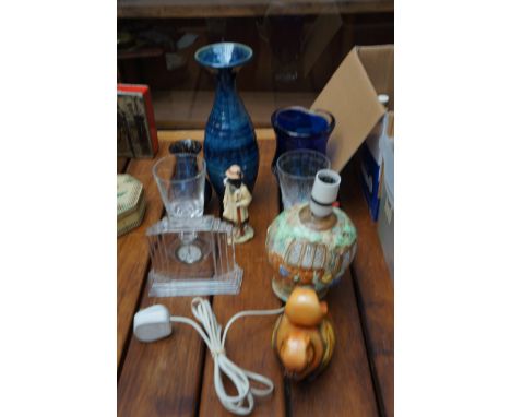 Collection of glass &amp; ceramics to include Waterford mantle clock