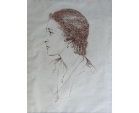 Marcel DE LINCÉ (1886-1958) Portrait d'une femme, fusain sur papier (40x55cm)