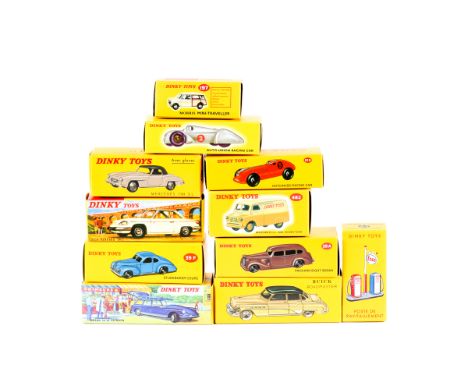 10 Atlas Edition Dinky Toys. Supertoys Leyland Octopus Tanker Esso (943). Ford Thunderbird (555). Ford Zephyr Saloon (162). O