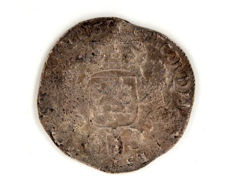 Shipwreck Treasure: Netherlands AR Ducaton “Silver Rider” 1673, in expected recovered condition, and with “Certificate of Ori