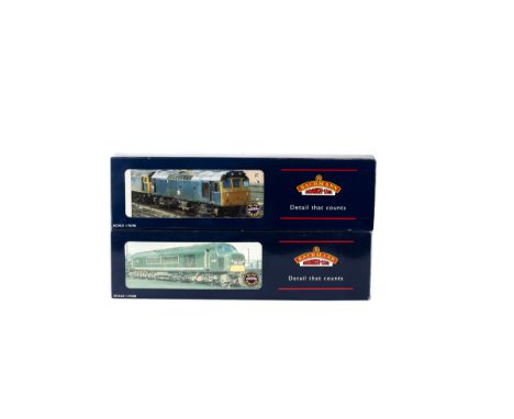 2 Bachmann Branch-Line diesel locomotives. A class 25/3 RN D7667 32-404 in BR Blue livery with yellow cab ends. Plus a class 