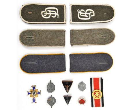 3 pairs of Third Reich shoulder straps: Fusilier Regiment Gross Deutschland, Infantry OR’s, and Luftwaffe Flying Section Flie