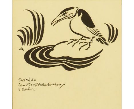 Arthur Rackham R.W.S. (British, 1867-1939), 'The Bird', signed with monogram u.l., black and white print, 12.5 by 11.5cm, fra
