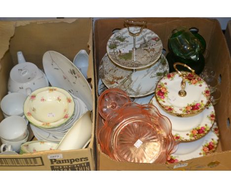 Ceramics and Glass - Raymond Loewy German continental china tea service for six, a Royal Albert Old Country Rose three tier c