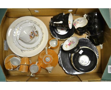 Ceramics - an Adderley floral teaset; a childs miniature coffee service; etc.