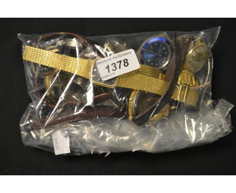 Watches - a Bulova Accutron quartz day date wrist watch, silvered dial, baton markers, original strap, serial No 5365664/8137