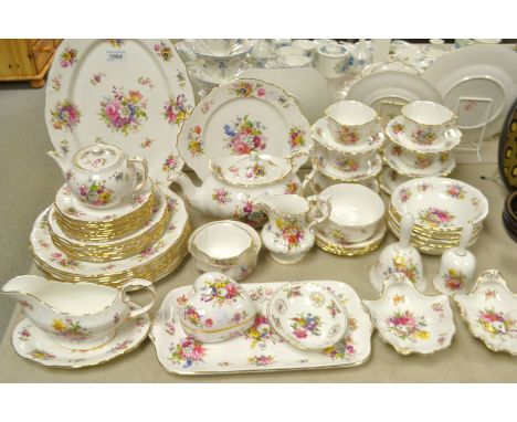 A Hammersley dinner and tea service with matching ornaments 