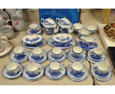A ridgway scene from Charles Dickens miniature tea and dinner service