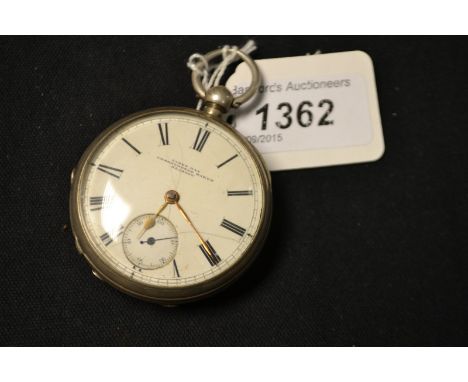 HM silver pocketwatch, James May chronometer maker, Glasgow HM Birmingham 1896