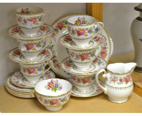 A Royal Grafton Malvern pattern six setting tea service, printed marks  