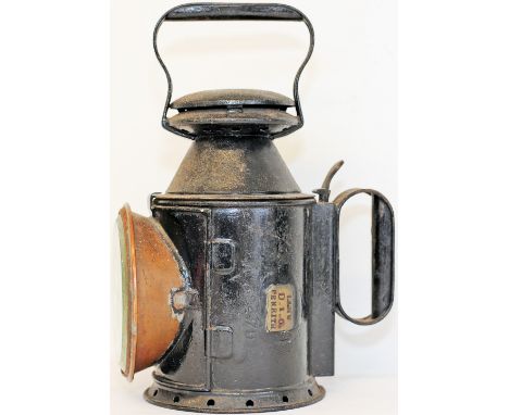L&amp;NWR 3 aspect small inspectors Handlamp complete with original LNWR stamped reservoir and BR-LMR burner. Stamped 'LNWR' 
