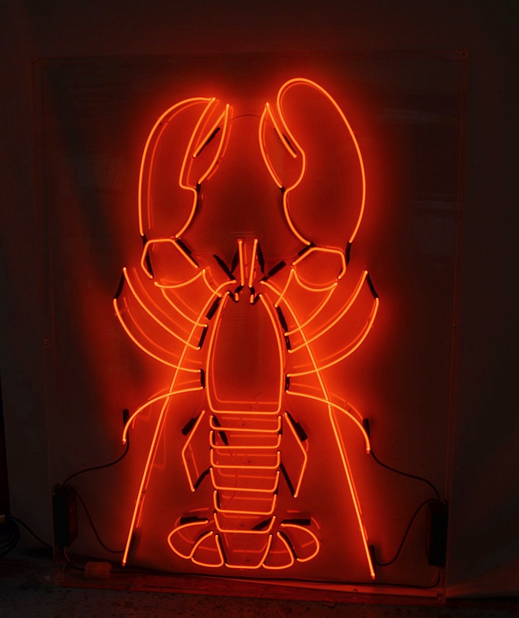 1 x 'LOBSTER' Neon Sign 1.5 Metre Tall Recently Removed From A City