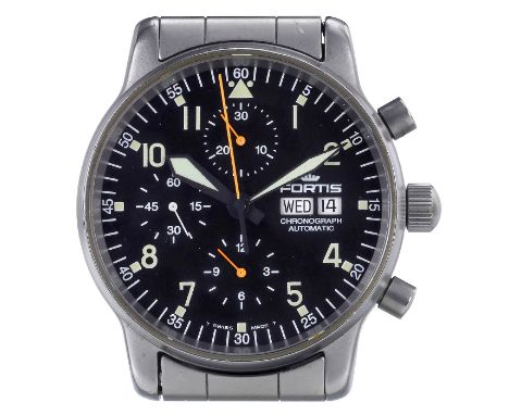 Flieger-Chronograph Fortis 597.10.141, um 1990  Fortis Ltd, Grenchen, Schweiz. Automatik, Chronograph, Datum, Wochentags-Anze