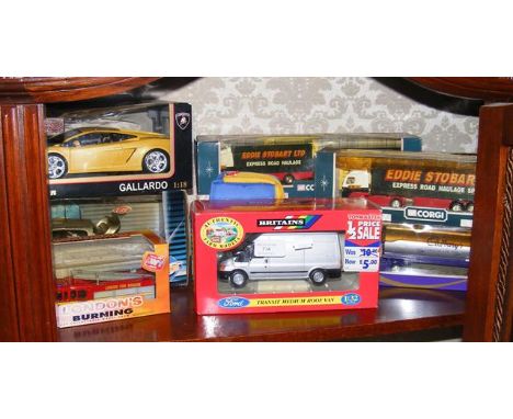 A quantity of boxed die cast model vehicles, including Corgi and Maisto, together with Nintendo Game Boy items 