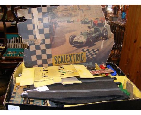 A vintage Scalextric model motor racing set 