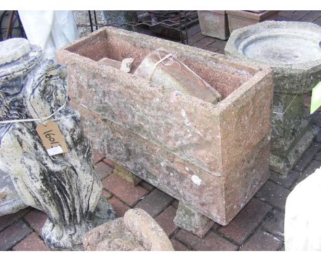 A pair of trough planters 