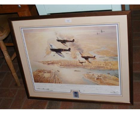 A Limited Edition print by JOHN YOUNG - entitled 'The Official George Cross Island Association 60th Anniversary' 