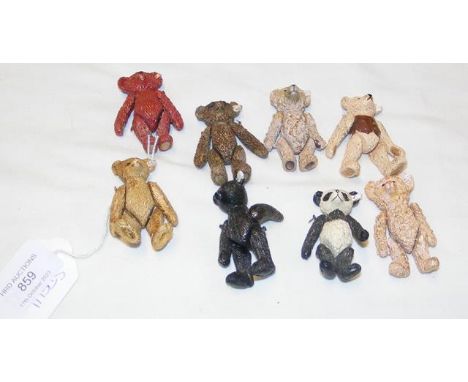 A selection of collectable Steiff metal bear ornaments