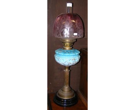 A Victorian oil lampCONDITION REPORT.