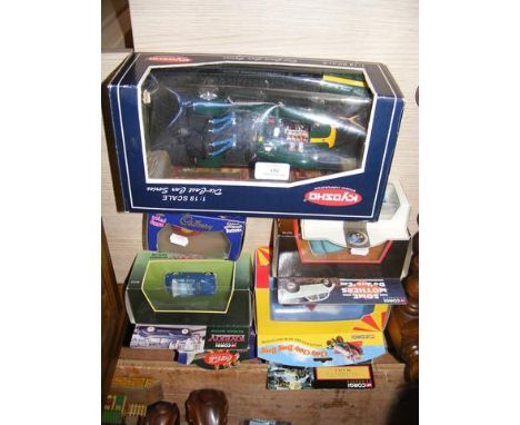 Boxed die cast model vehicles, including Corgi and Kyosho 