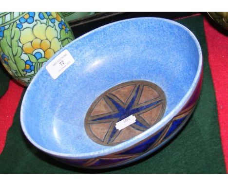 A Charlotte Rhead vase, together with a Chameleon ware bowl