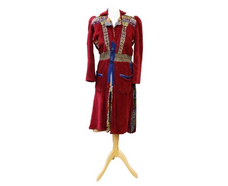 A Janice Bell carpet coat, 5-9 Kensington Palace Barracks, London, bought from Elio Fiorucci's shop c.1973. A fine exemplar o
