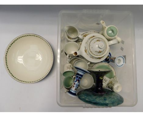 Royal Staffordshire mid 20th Century coffee set, Royal&nbsp; Doulton Hamilton&nbsp; tea set, 1920s cake stand, a pair of porc