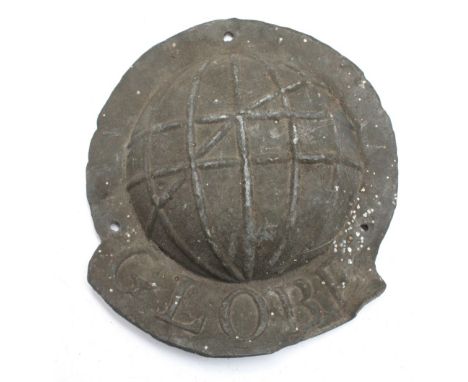 An early 19th Century lead&nbsp; plaque for Globe Insurance.