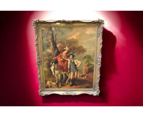 A large print of 'Mr and Mrs Thomas Coltman', by Joseph Wright of Derby, in decorative gilt frame, 69cm x 88cm.