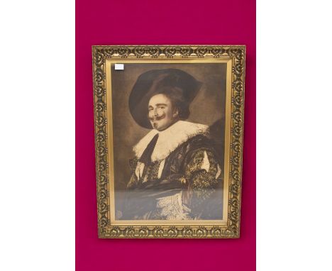 Three early 20th Century signed pencil etchings in frames of Italian scenes along with a print of the Laughing Cavalier in fr