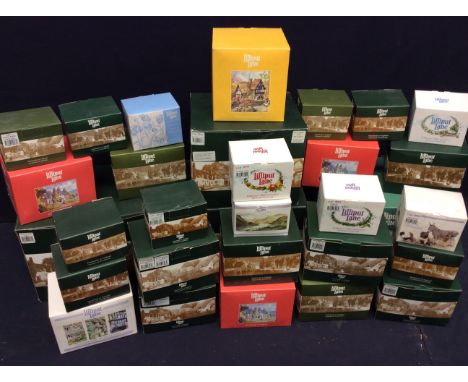 A collection of 32 Lilliput Lane models of various sizes and styles , all gift boxed to include Blue Bell Line, Blue Bell Far