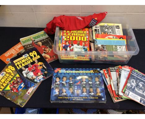 Football: A collection of assorted football memorabilia and programmes to include: complete Corinthian England Squad 12 Playe