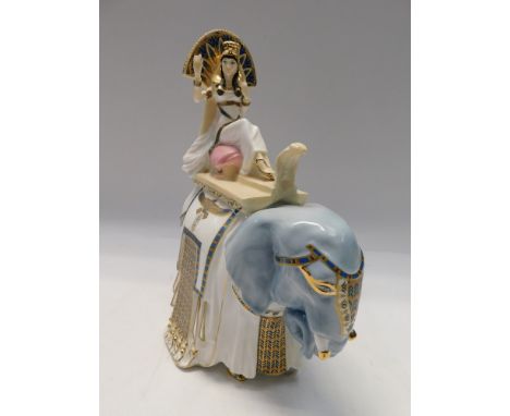 A Royal Worcester Figure Cleopatra - Queen of Kings , made in a Limited Edition of 500, approximate height 33cm, in good cond