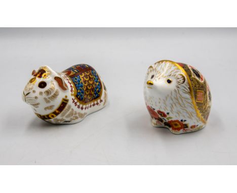 2 Royal Crown Derby paperweights to include a Limted Edition Ponchito &amp; an Old Imari Hedgehog, both first quality with Go