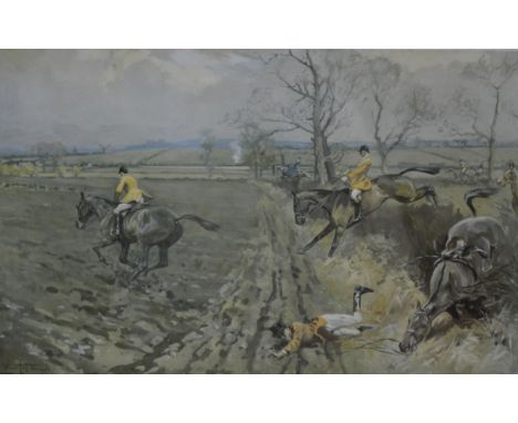 After Lionel Edwards, Full Cry, The Belvoir, 1924, colour print, 33cm x 49cm; three other colour prints after Lionel Edwards,