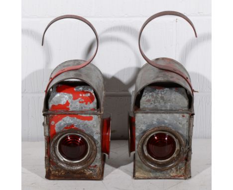 Pair of vintage road lamps.