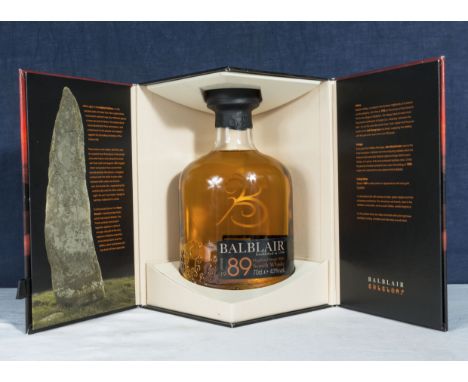 A bottle of Balblair 1989 single malt scotch whisky, 70cl. 43% volume