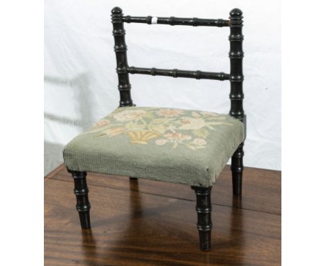 A doll's Victorian bobbin chair