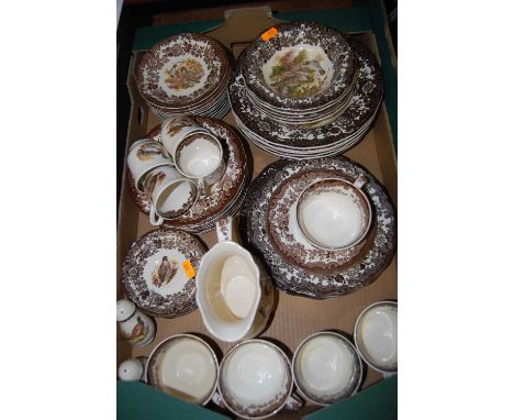 A Royal Worcester group Palilssy part tea and dinner service in the Game Series pattern 