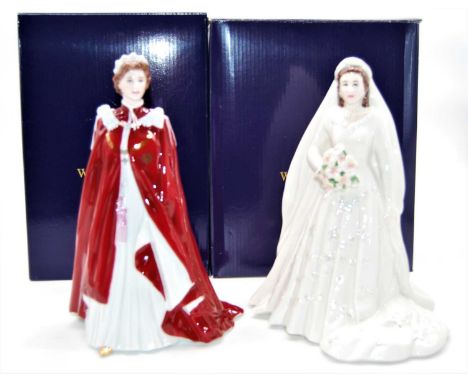 A Royal Worcester figurine In Celebration of the Queen's 80th Birthday 2006, Dressed in the robes of the Order of the British