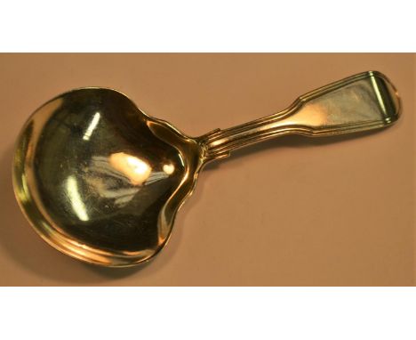 A William IV silver Fiddle and Thread pattern caddy spoon, 9.5cm long, Joseph &amp; Albert Savory, London 1835