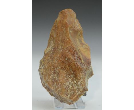 Antiquities - Stone Age, a large French flint hand axe (Acheulean, Homo heidelbergensis), 14cm long, Le Grand-Pressigny, Fran